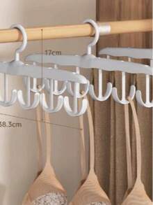 3pcs 12-Hook Plastic Hanger, Space-Saving Multi-Purpose Storage Hook Organizer, Durable Hanging Rack For Bras, Tank Tops, Halter Tops, Ties, Belts, Scarves, Hats, Accessories, Maximize Closet Bedroom Dorm RV Laundry Space, Mother's Day Gift - Multicolor - View 9