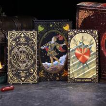 1pc Authentic Rider-Waite Gold Foil PET Tarot Cards Full Set, Colorful Printed Tarot Card Table Game Cards - Multicolor - View 35
