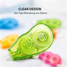 6pcs Correction Tape Set, Quick-Dry & Smooth Cover Up, Cute Transparent Retractable -Out Tape, Portable For School, Office, Daily Use - Multiple Styles - View 5