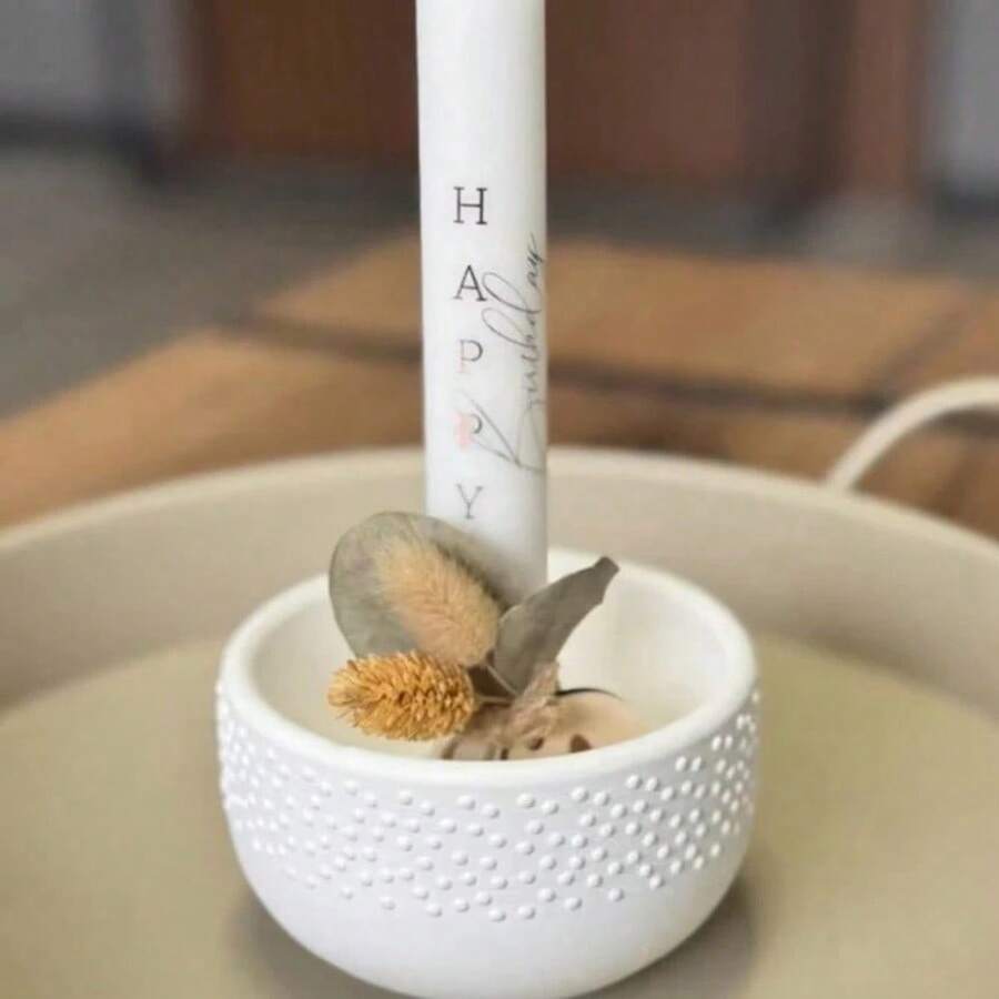 1pc Silicone Mold For Making Epoxy Resin, Concrete, Cement Or Plaster Crafts, Suitable For Home Decor (E.G., Dotted Candle Holder Mold) - Cylinder - View 1