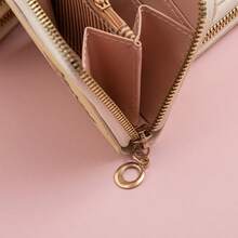 Zipper Wallet, Soft PU Leather Material, Cute Anime Cartoon Style, Multiple Character Print, Yellow Square Shape - Multicolor - View 9