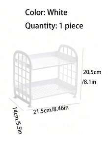 2-Tier Desktop Storage Organizer, Multi-Function Plastic Desktop Organizer With Pen Holder, Stationery Storage Tray, Small Item Organizer, Suitable For Bathroom Countertop, Cosmetic Storage, Office Desk, Bedroom Study, Space-Saving Practical Storage Solution - View 8