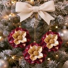 Cubulo 3D Layered Flower Ornament Silicone Mold, Reusable Easy Release Resin Casting Mold For Epoxy Resin, Plaster, Candle, Soap, DIY Festive Xmas Tree Hanging Decor, Holiday Home Ornament, Christmas Handmade Craft Gift For Crafters - White - View 1
