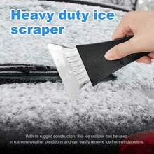 1pc Car Ice Scraper Snow Remover - Black Plastic Handle + Transparent Anti-Scratch Blade, Portable Windshield/Window Defroster Ice Scraper, Suitable For Sedan/SUV/Truck/RV, Winter Snow Removal Tool - Snow Shovel - View 4