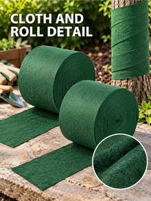 Winter Plant Protection Tree Trunk Wrap, Green Tree Wrap Roll, Frost And Cold Protection, Suitable For Young Trees, Shrubs, Fruit Trees, Seedlings And Garden Landscape Bark Covering Insulation Wrapping - A - View 8