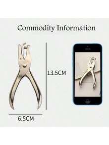 1pc 3mm/6mm Round Hole Punch, Portable Mini Hole Puncher For Paper And Cards, Manual Punching Tool For Loose Leaf Binding, Essential For Back To School - Handheld Hole Punch - View 11