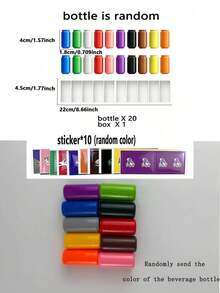 11pcs/21pcs Memory Bottle Color Matching Game - A Strategic Tabletop Game Suitable For Classroom Icebreaking And Home Entertainment, Enhances Cognitive Ability. Fun Group Party Game, Also Unique Christmas Gift, Children's Educational Matching Toy, Color Recognition Toy, Birthday Gift, Party Gift (Bottle Colors Are Randomly Shipped) - Multicolor - View 7