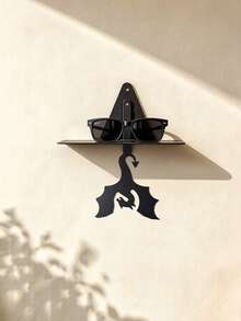 1PC Animal Silhouette Metal Wall Hanging Shelf, Wall Display Rack, Spider / Cat / Monkey / Lizard / Frog / / Dragon Multiple Styles, Gothic Room Decor, Aromatherapy Small Ornament Storage Rack - Black - View 5