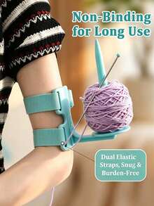 Arm-Mounted Yarn Holder, Hands-Free Knitting Yarn Stand, Adjustable Crochet Yarn Organizer, Wearable Arm-Mounted Yarn Rack, Anti-Tangle Yarn Ball Holder, Portable Knitting Craft Accessory - Multicolor - View 3