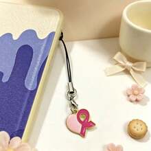 1pc Half Heart-Shaped Ribbon Charm, Suitable For Women's Bags Or Phones, Can Be Used As An Accessory - Multicolor - View 10