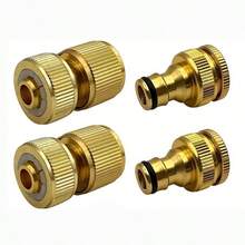 Set Konektor Selang Aluminium Standar EU - Konektor Keran 1/2'' & 3/4'' + Konektor Cepat 1/2''(13-16mm), Cocok Untuk Selang Taman - A - View 12