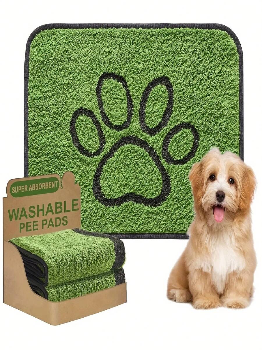 3pcs Washable Dog Pee Pads/Super Absorbent Reusable Puppy Pads For Training/Floors, Sofas, Beds, Crates/Leak-Proof Non-Slip Nursing Pads - one-size - View 1