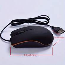 Ratón USB con cable, ratón de computadora ergonómico ambidiestro, botones duraderos, ratón de juego USB compacto, adecuado para PC, computadora de escritorio, portátil, Chromebook & - Ver 4