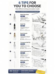 4 Replacement Tips For Apple Pencil, Made Of Durable Metal Material, Ideal Accessory For IPad. - Multicolor - View 4