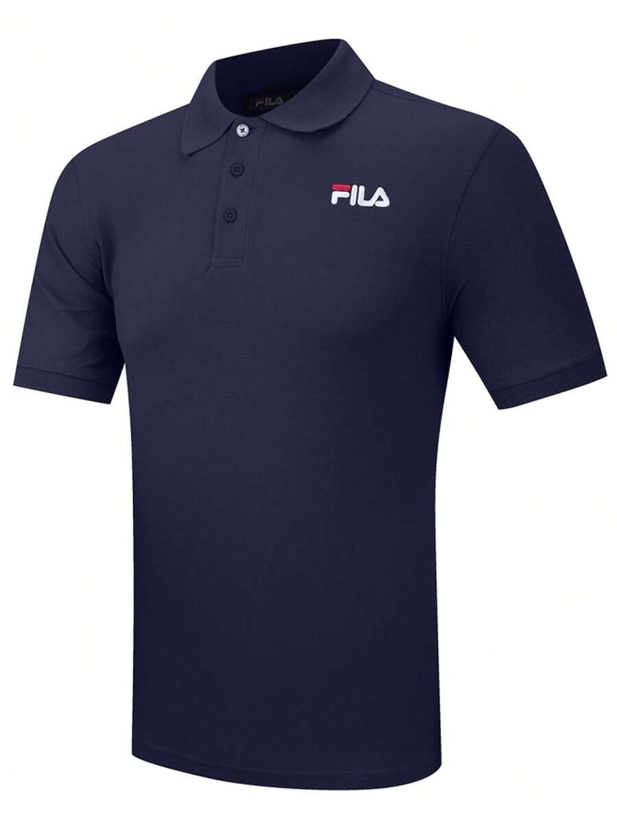 FILA Otis Graphic Polo Shirt Navy - Navy Blue - View 1