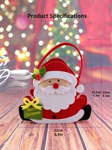 1 Pc /Santa Claus Children's Candy Bags / Children's Holiday Non-Woven Apple Bags / Gift Decorations - Multicolor - View 5