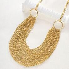 1pc Gold 10-Layer Tassel Waist Chain Punk Dark Style Chain Belt For DressSuitable For Halloween, Christmas Eve And Christmas - Gold - View 3