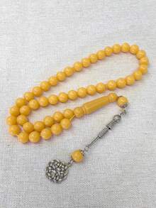 45pcs Muslim Prayer Beads, 10mm Beads, Silver Pendant, Islamic Tasbih Bracelet, Religious Meditation Accessory - Multicolor - View 4