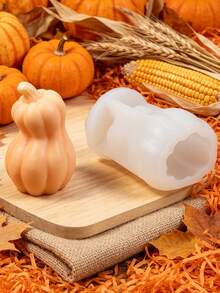 1pc Irregular Pumpkin Silicone Mold Set, 3D Twisted Pumpkin Shape, DIY Aromatherapy Candle, Gypsum Ornament, Resin Casting Mold, Handmade Decoration Mold - Multicolor - View 6