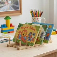 2 Packs Wooden Puzzle Rack, Puzzle Storage Organizer With 5 Sections - A - View 5
