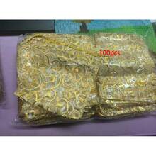 100 buah Kantong Kado Organza Motif Pusaran Emas, Kantong Serut Transparan Berbagai Ukuran, Kantong Jala yang Dapat Digunakan Kembali untuk Souvenir Pesta Pernikahan, Pembaptisan, Wisuda, Pesta Liburan, Kemasan Permen dan Perhiasan - MultiWarna - View 9
