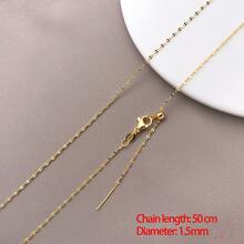 1pc Minimalist Brass Blank Necklace Chain Dainty 18K Gold Tone Chain Base Thin Chain For Pendant Charms DIY Handmade Jewelry Making Chain Base - Gold - View 18