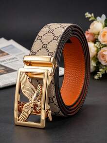 1pc Men's Fashion Casual Belt, High-End Alloy Automatic Buckle, Multi-Functional Adjustable Leather Belt, Suitable For Business, Dating And Daily Wear - Multicolor - View 9