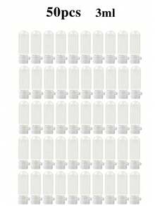 100/50個/3ml/2ml 透明玻璃迷你瓶，翻蓋防漏設計，便攜式化妝品與乳液容器，適用於精華液、卸妝水、洗髮精、護髮素，旅行與化妝品收納理想之選 - 彩色 - 查看 21