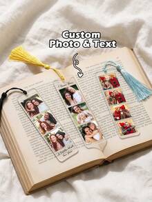 Custom Photo Bookmarks, Personalized Acrylic Bookmarks, Gift For Friends, UV Printing, Mother's Day Gift, Photo Gift, Couple Gift, Baby Growth Commemorative Gift - Multicolor - View 1