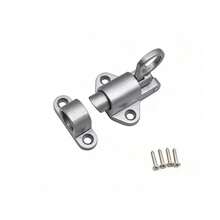 1 Set (Includes 6 Screws) Aluminum Alloy Spring Loaded Door Window Bolt Lock, Round Wooden Door Window Anti-Theft Bolt Latch - Pin Lock - View 12