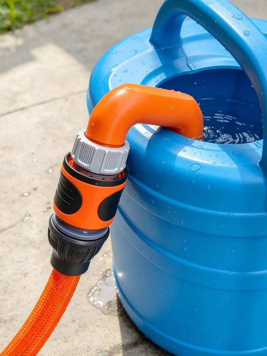 2PCS Elbow Water Pipe Connector, 3D Threaded Water Bucket Inlet Adapter, Practical Garden Hose Fitting, Water Pipe Connection Accessory, Suitable For Backyard Plant Watering And Outdoor Water Transfer - View 1
