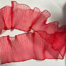 2-Yard Ruffled Lace Trim, Pleated Chiffon Tulle In Rainbow Hues, Decorative Trim For Formal Wear; Organza Ruffle Fabric For Sewing Dresses, Sleeves, Garment Embellishments, And Trimming Crafts-Perfect For Halloween. - Multiple Styles - View 14