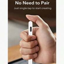 Universal Capacitive Stylus Pen, Compatible With IOS And Android Tablets And Smartphones, Dual Spare Tips. Can Write, Touch, Draw, Take Notes, With Status Indicator Light, Magnetic Attachment, Replaceable Tips, Ultra-Long Standby - Black - View 4