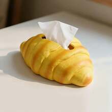 1pc Realistic Bread-Shaped Tissue Box, Fun Pretzel/Toast Design, Fits 4.3 X 3.1 Inch Tissues, Desktop Tissue Storage Box, Suitable For Living Room, Bedroom, Kitchen, Office, Cafe And Bakery, Creative Food-Themed Home Decor Ornament - Multicolor - View 11