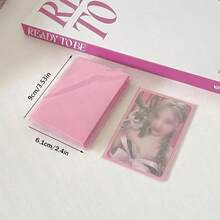 25pcs Colorful Card Sleeves, Special Photo Protection Film, Popcorn Pattern Card Sleeves, Starry Sky Pattern Protection Film, High Definition Transparent Protection Sleeves, Photo Album, Holographic Photo Protection Sleeves, Perfectly Fit Photo Albums And Binders, Protection Sleeve Set, Korean Style, Photo Card Holder, Korean Style, Back To School Essential - C - View 3