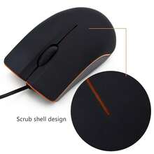 Ratón USB con cable, ratón de computadora ergonómico ambidiestro, botones duraderos, ratón de juego USB compacto, adecuado para PC, computadora de escritorio, portátil, Chromebook & - Ver 5
