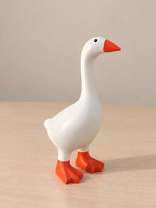 1pc Magnetic White Goose Keychain Decor, Cute Duck Shaped Key Holder With Magnetic Head, Desktop/Entryway Home Decor, Can Store Keys, Paper Clips And Small Metal Items - Multicolor - View 7