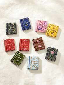 20 buah Liontin Buku Ajaib Warna-warni, Dekorasi Gantung Gaya Bohemian, Cocok untuk Pembuatan Perhiasan DIY dan Kerajinan Tangan, Anting, Kalung, Gantungan Tas, Gantungan Kunci, Bahan Stiker DIY Casing Ponsel - MultiWarna - View 2