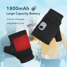 Hailicare Rechargeable Heated Gloves For Winter, 3 Temperature Settings, 1800mAh Battery, Touchscreen Compatible Warm Gloves, Suitable For Hiking, Cycling, Fishing, Work, Christmas Gift - Non-touchscreen - View 5