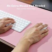 Mousepad Kulit PU Minimalis Warna Pink Motif Hati dan Gelombang Korea, Alas Meja Kantor Besar, Alas Meja Keyboard Tahan Air, Alas Mousepad Gaming - View 7