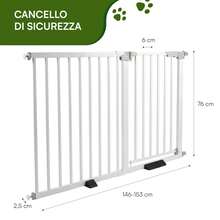 Baroni Bebek Koruma Kapısı - Altezza 76 cm 146-153 cm - Görünüm 3