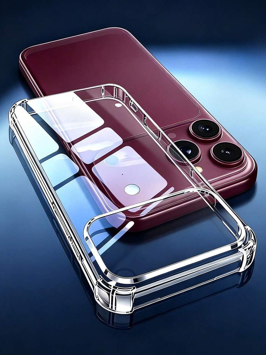 奢華透明防震手機殼,相容 iPhone 18 Pro 18 Pro Max、18、17 Pro Max、17 Pro、17 Air、16 Pro Max、16 Pro、15 Pro Max、15 Pro、14 Pro Max、14 Pro、14 Plus、13 Pro Max、14、13、12、11,透明相機保護框,柔軟 TPU 材質 - 透明4 - 查看 1