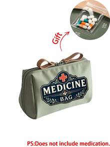 Vintage Medicine Bag, Portable Storage Bag, Suitable For Travel, Home Organization, Perfect Gift For Mom, Friends, Medical Personnel. - Multicolor - View 15