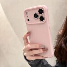 全包覆液態矽膠手機殼，適用於 iPhone 18 Pro Max 18 Pro，三層軟膠防震保護殼，內襯防刮超細纖維，適用於 iPhone 17 Pro Max 16 Pro Max 17e 16e 15 14 13 - 灰粉紅色 - 查看 3