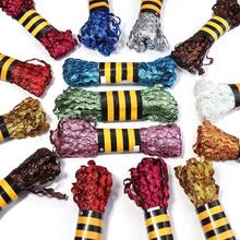 15 Yards/Pack 5mm Wavy Metallic Color Lace Ribbon, Gift & Flower Wrapping Tape, Christmas Birthday Party DIY Decoration Ribbon - Scalloped Edge Cord - View 2