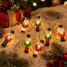 Lampu Hias LED Bentuk Prajurit Walnut Cahaya Hangat Kemasan Tunggal - Cocok untuk Natal, Thanksgiving, Pesta, Pernikahan, Hadiah, Pohon Natal, Perapian, Kamar Tidur, Teras, Jendela, dan Lainnya - Menciptakan Suasana Liburan yang Nyaman dan Menarik. - Lampu Hias Tentara - View 4
