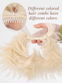 Messy Hair Bun Comb Hair Bun Synthetic Clip In Hair Extensions For Daily Use Hair Accessories - Multicolor - View 3