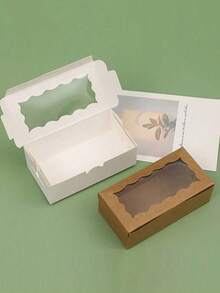 1/3/4/5/10pcs Available, Square White Gift Box With Lid, Multi-Scene Storage Box, Ideal For Wedding, Party, Valentine's Day, Birthday & Graduation. Also Works For Kitchenware, Supermarket & Restaurant Packaging. 10pcs Set, Random Color. - Multi-color - View 3