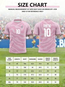 2026-27 Season Personalized Football Jerseys And T-Shirts With Customized Logos, Numbers, Team Names And Player Names - Pink - View 2