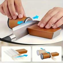 Knife Sharpener, Rolling Knife Sharpener Magnetic Knife Holder Kit, 15° And 20° Magnetic Fixed Angle, Sharpening Stone Set - Multicolor - View 6
